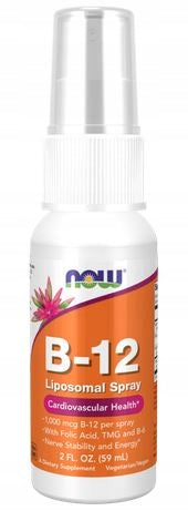 NOW Foods Vitamin B-12 Liposomal Spray VITAMIN B6 RESISTANCE CIRCULATION 59ml Packaging status original