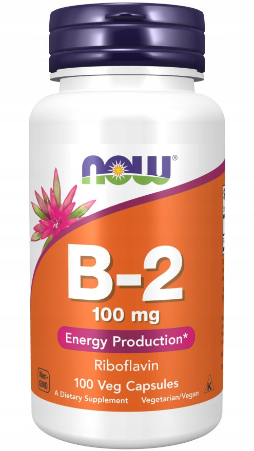 NOW Foods Vitamin B-2 Riboflavin VISION NERVOUS SYSTEM 100k