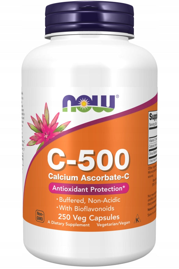 NOW Foods Vitamin C-500 Calcium Ascorbate-C Buffered Vitamin Calcium 250k