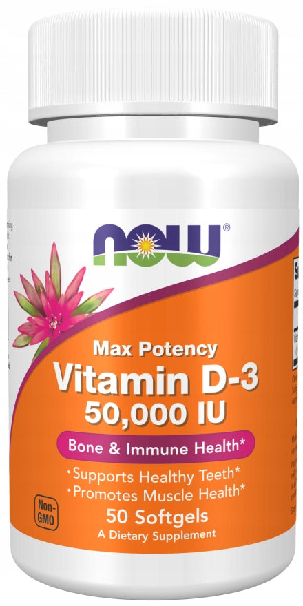NOW Foods Vitamin D3 50000 IU 50 capsules