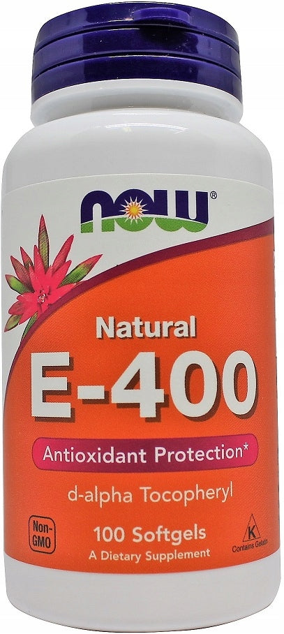 NOW Foods Vitamin E-400 D-Alpha Tocopherol Antioxidant Detox 100 SGELS Weight 150 g