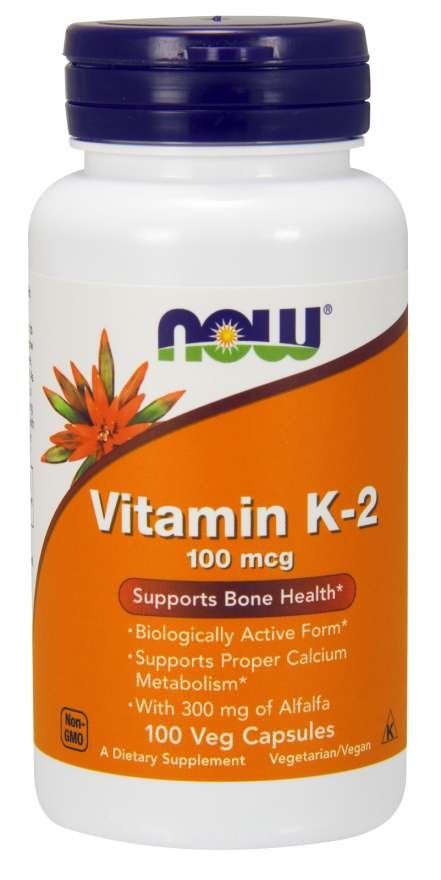 NOW Foods Vitamin K2/MK-4 100mcg Support Cardiovascular System 100 vegg caps. Weight 100 g