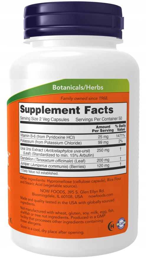 NOW Foods Water Out DIURETYK 100 capsules Brand Now foods
