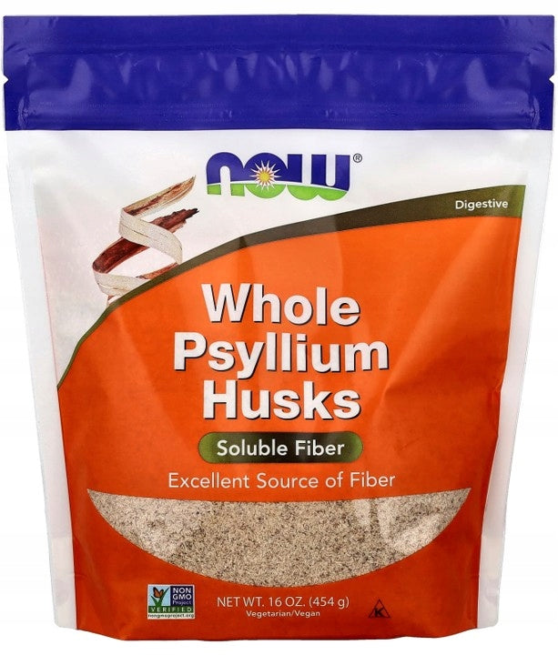 NOW Foods - Whole Psyllium Husks / Scales Babki Płesznik | FIBER | 454 g