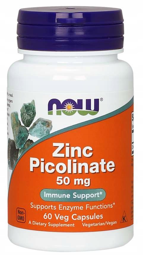 NOW Foods Zinc Picolinate Immune System 50mg 60 vc.