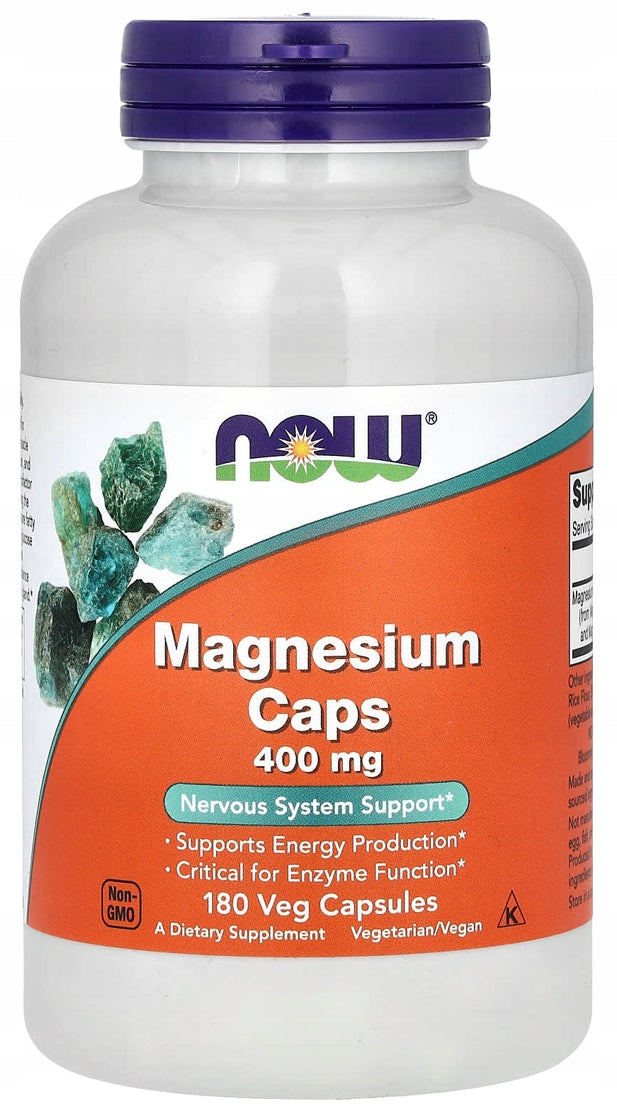 NOW Foods | oxide + citrate + MAGNESIUM aspartate | 400 mg | 180 kaps.