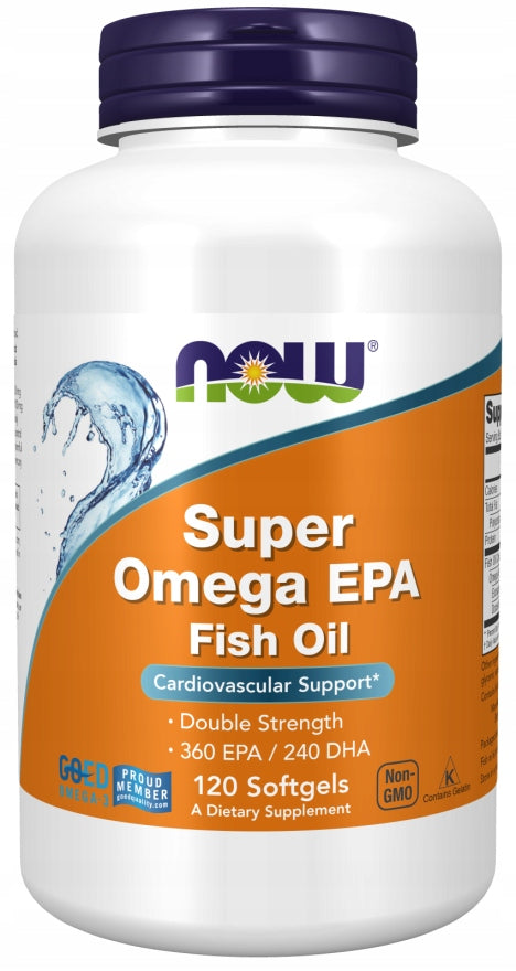 NOW Super Omega Molecularly Distilled EPA DHA 360/240mg HEART IMMUNITY 120