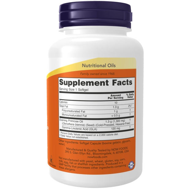 NOW Super Primrose 1300mg Natural Evening Primrose Oil GLA OMEGA 60caps Brand Now foods
