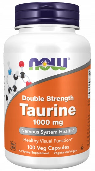 NOW Taurine 1000mg TAURINE NERVOUS SYSTEM 100caps Brand Now foods