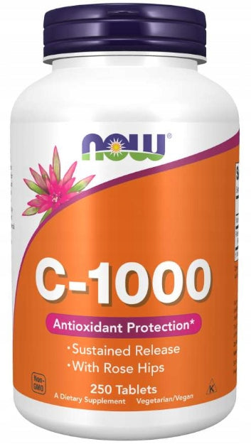 NOW Vitamin C-1000 with Rose Hips VITAMIN C WILD ROSE IMMUNITY 250tab Brand Now foods