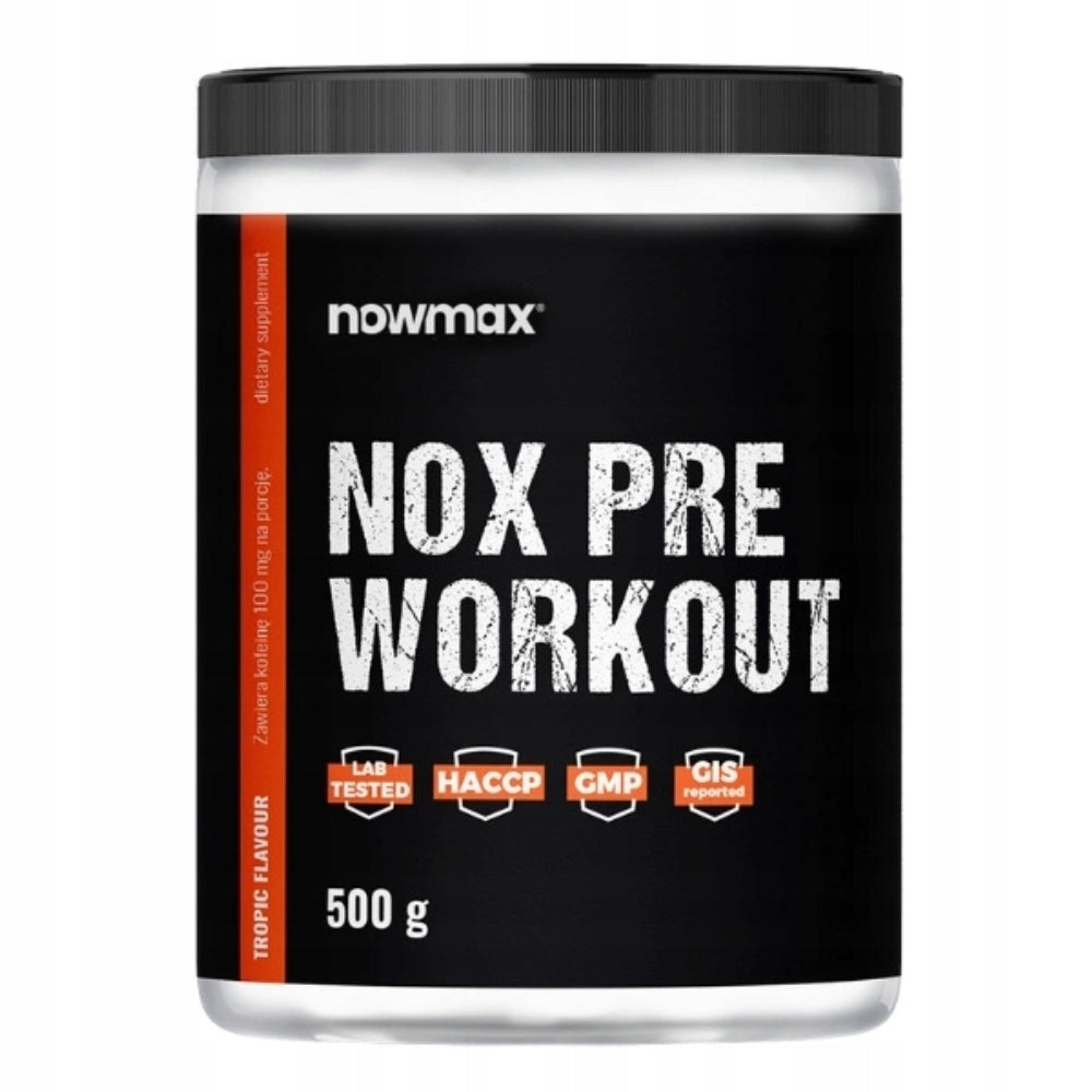 NOWMAX NOX PRE WORKOUT PRE-WORKOUT POWER 500G ENDURANCE REGENERATION Expiration date at least six months from the date of purchase