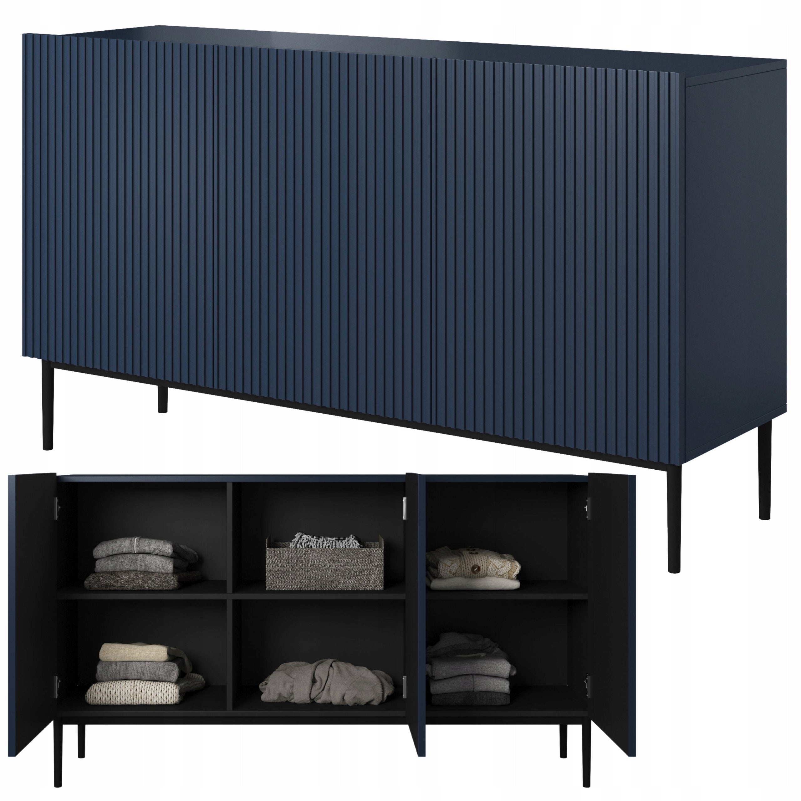 Kommode Bogart Nicole 150, blau 