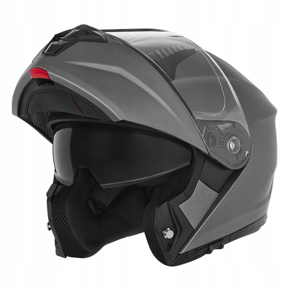 NOX JAW HELMET NOX N968 SOLID TITANIUM MATT M