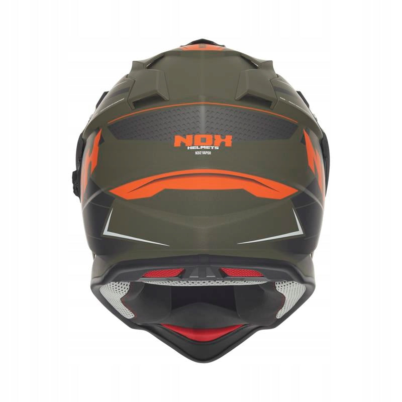 NOX MOTORCYCLE HELMET CROSS ENDURO OFFROAD/TRAIL KHAKI GREY ORANGE XS Manufacturer's catalog number N312VOKBL/XS