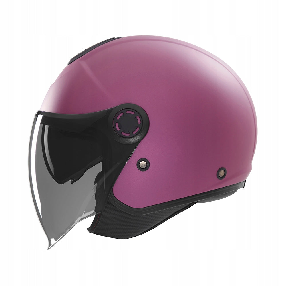 NOX MOTORCYCLE HELMET OPEN JET N182 SOLID FUCHSIA MAT M