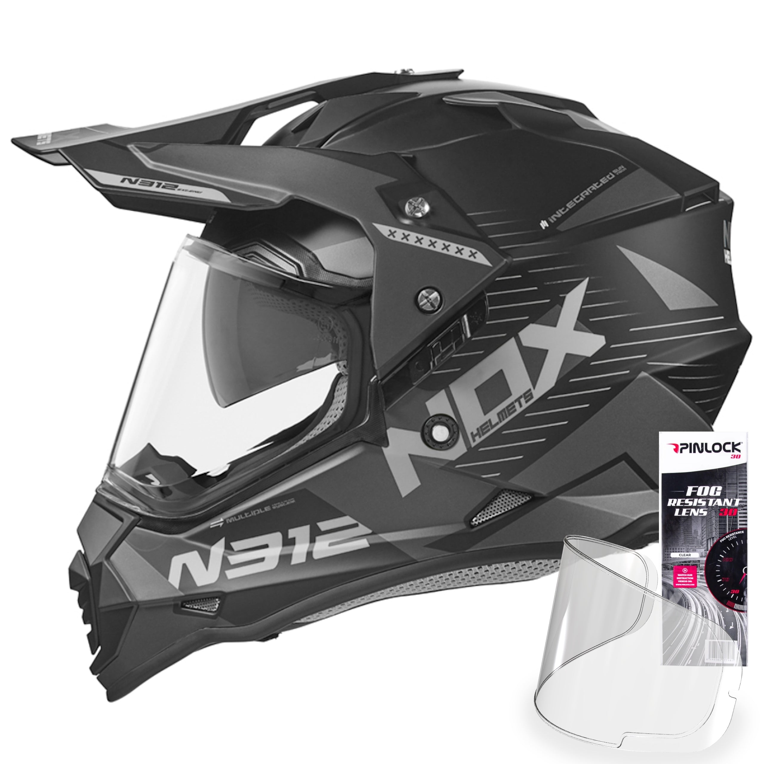 NOX N312 EXTEND CROSS+ PINLOCK XS MOTORCYCLE HELMET