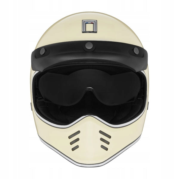 NOX PREMIUM INTEGRAL MOTORCYCLE HELMET WITH BLEND 72 CREAM GLOSS M Packaging status original