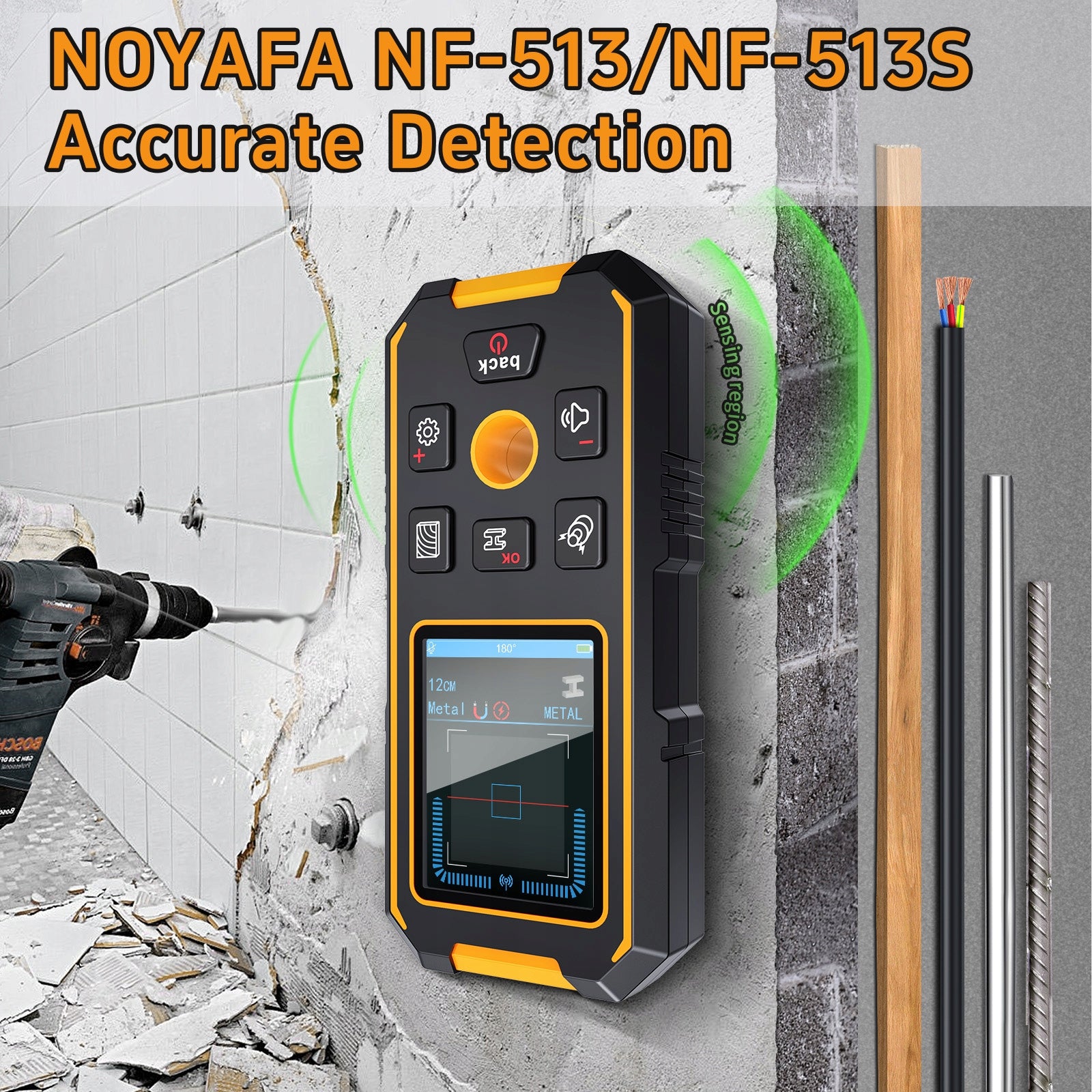 NOYAFA NF-513 Multifunction Wall Scanner, Wood Detector Packaging status original