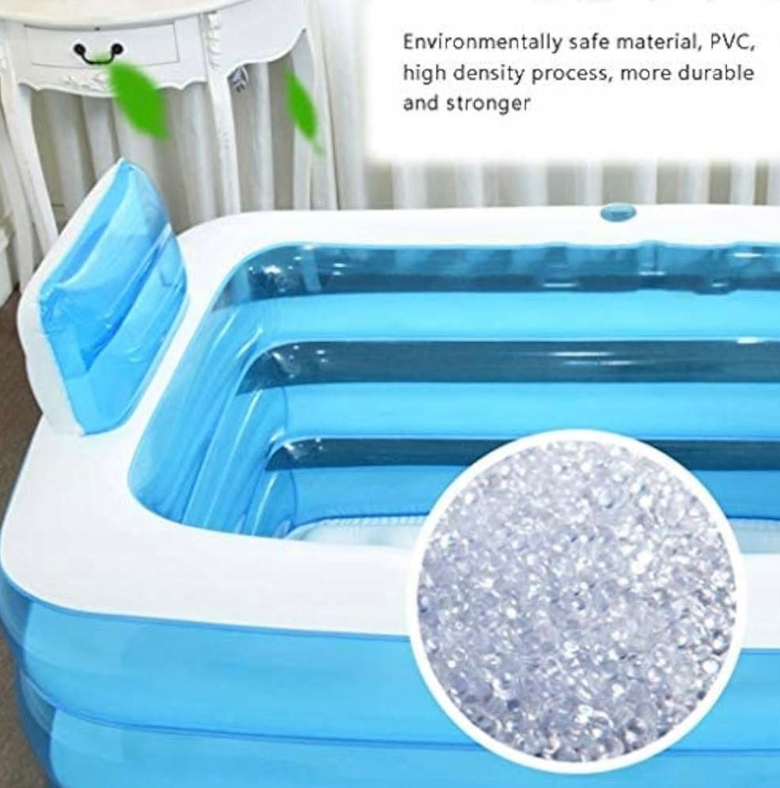 NOYHHAV Swimming Pool Inflatable Spa Bathtub For Adults 160x115x55cm PVC With Pump Brand no brand