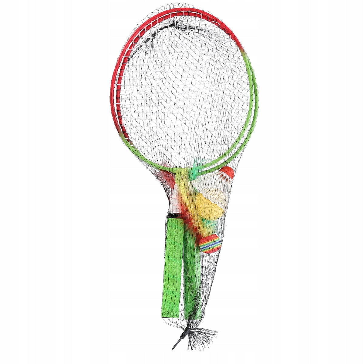 NRZ051 STEEL / BADMINTON SET 2 RACKETS + SHUTTLECOCKS + JUNIOR BALLS Number of items in the set 5