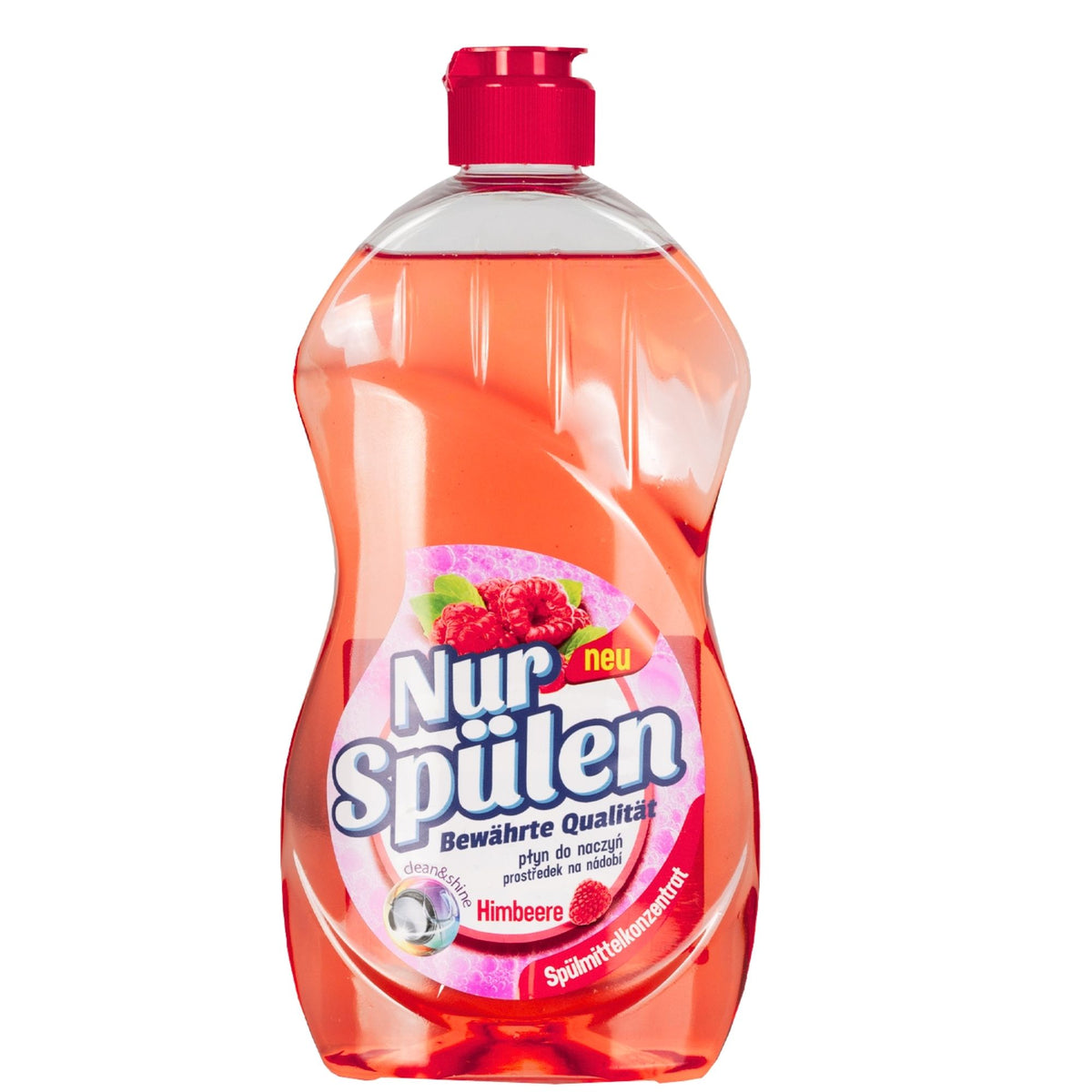 NUR Spülen DISHWASHING LIQUID 500ML RASPBERRY/HIMBEERE