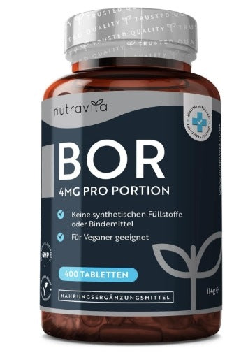 NUTRAVITA BORON Bor 4 mg per tablet 400 tablets STOCK FOR OVER A YEAR!