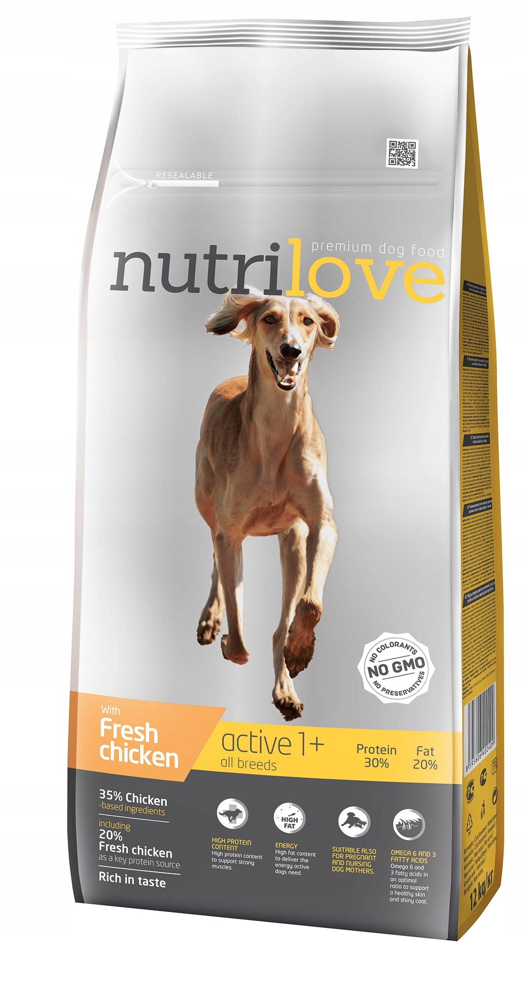 NUTRILOVE Premium Dog Active 12kg