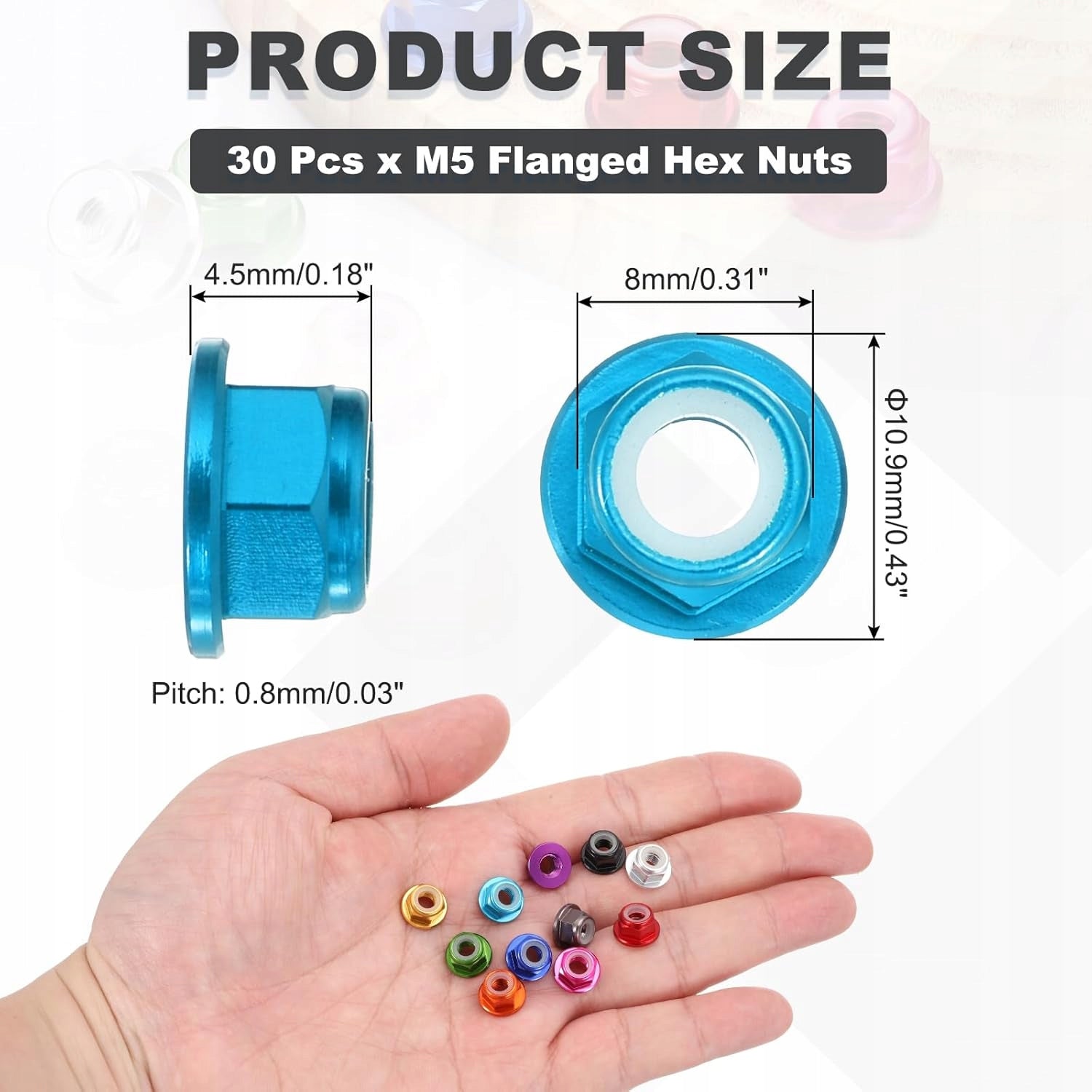 NUTS M5 ALUMINUM SELF-CLAMPING 30 PCS RC DRONE FPV Brand no brand