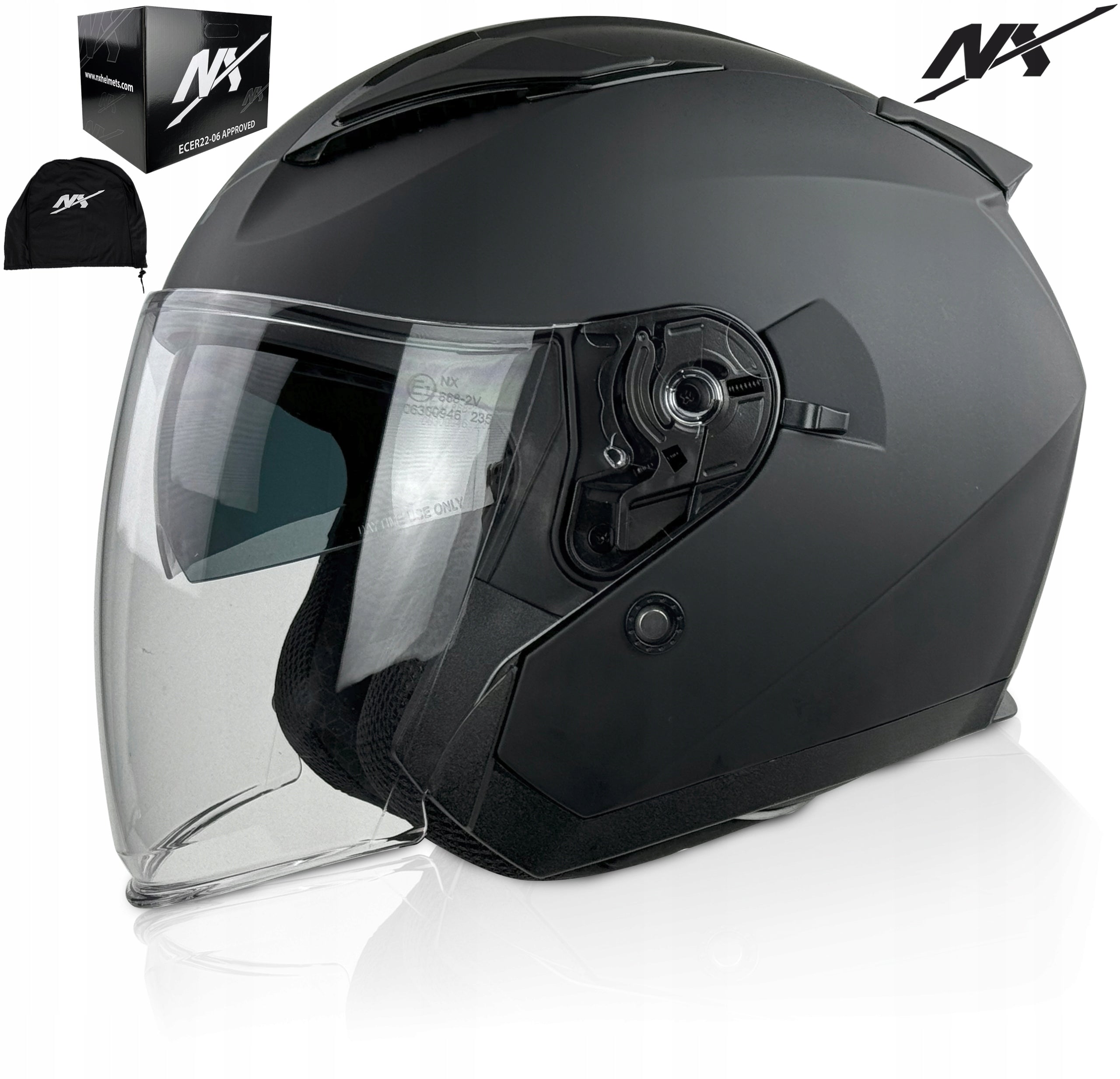 NX CITY MOTORCYCLE HELMET OPEN SCOOTER | ECER 22/06 | CRUISER | BLENDA rM