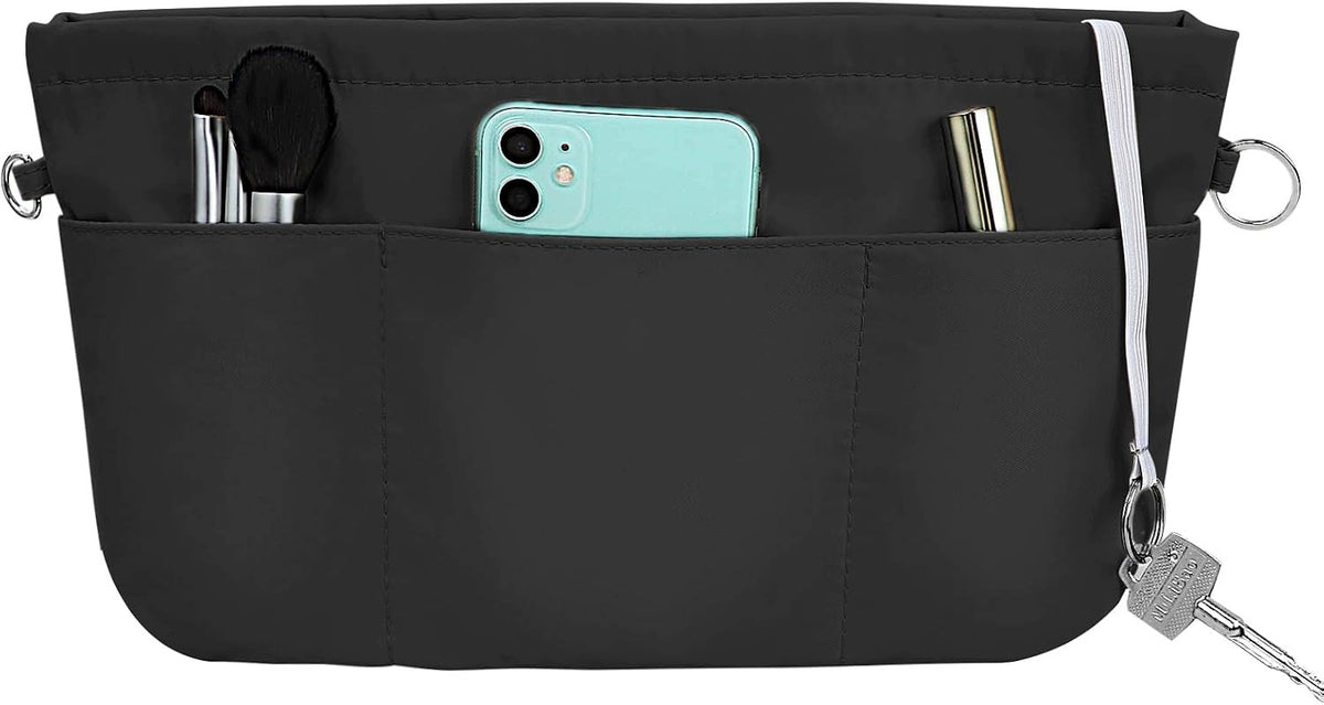 NYLON BAG ORGANIZER 13 COMPARTMENTS BLACK L