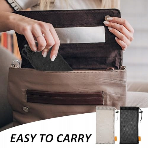 NYLON BAGS WITH DRAWSTRING FOR PHONE BREATHABLE MESH 2 PCS. for home Manufacturer code Bez marki