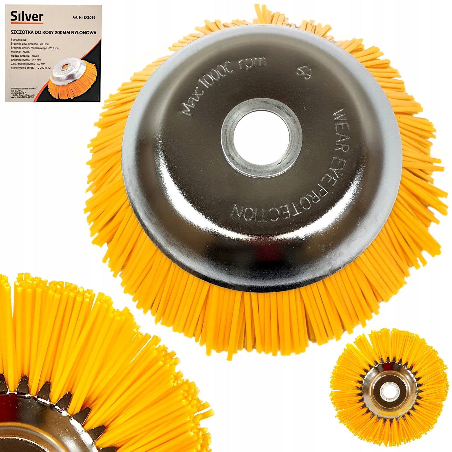 NYLON BRUSH FOR SCYTHE 200×25,4 mm FOR CUBE CLEANING