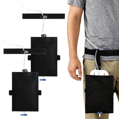 NYLON CATHETER BAG HOLDER WITH LEG STRAPS SET OF 2 FOR HOME Brand no brand
