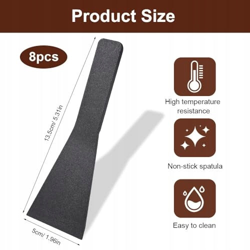 NYLON RACLETTE SPATULAS 8 PIECES NON-STICK CHEESE GRILLING Brand no brand