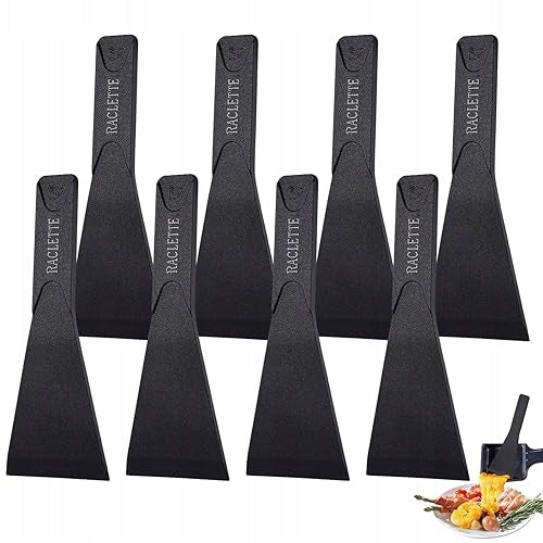 NYLON RACLETTE SPATULAS 8 PIECES NON-STICK CHEESE GRILLING