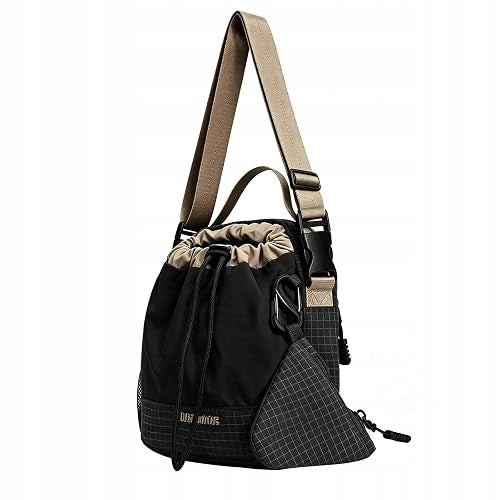 NYLON SHOULDER BAG FOR WOMEN AND MEN WITH BOTTLE POCKET