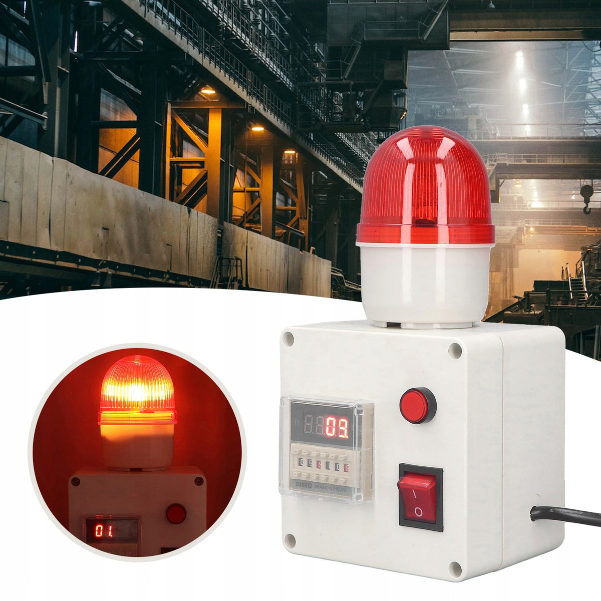 NaIntelligent Timing Alarm, ABS Housing Industrial Cycle Clock Siren Model A1