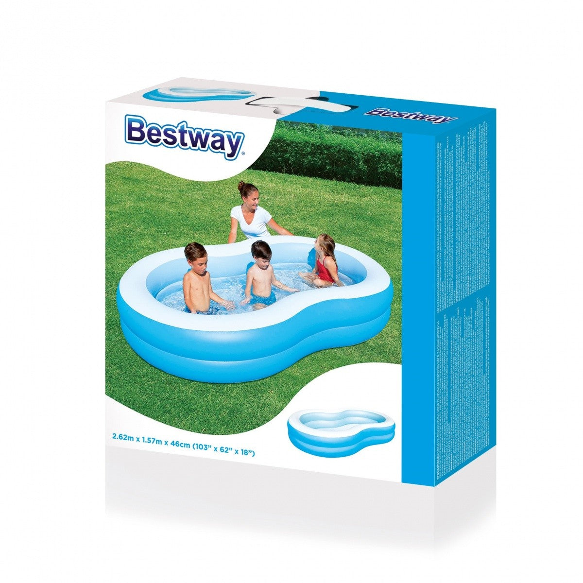 Nafukovací bazén Laguna 262 x 157 x 46 cm Bestway 54117 ZÁHRADNÝ Height 46 cm