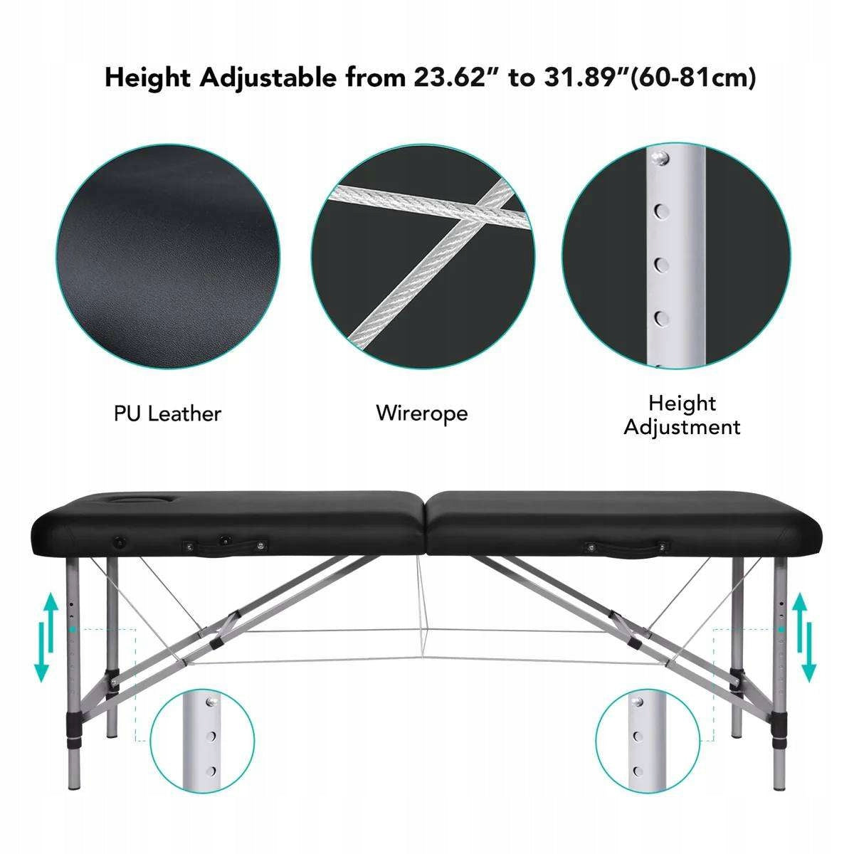 Naipo MGBC-211H Portable Massage Table / Bed for Eyelash Stylist Frame material steel