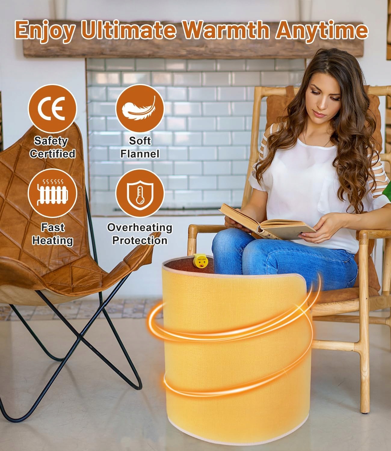 Nalezuns desk foot warmer 170W 130x50 cm to 70°C Medical device no