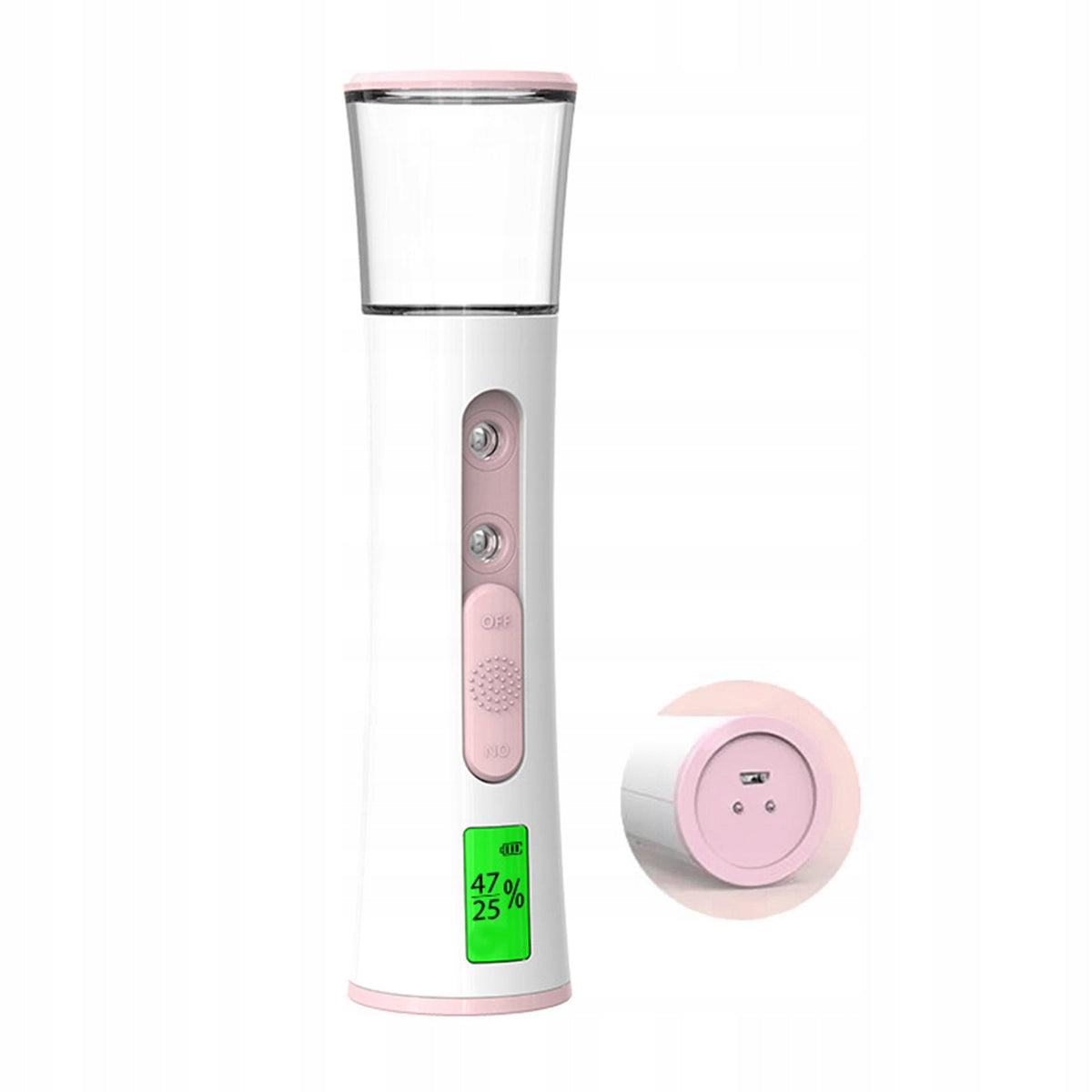 Nano Facial Mist Portable Mini Face Steamer for Eyelash White Pink Medical device no