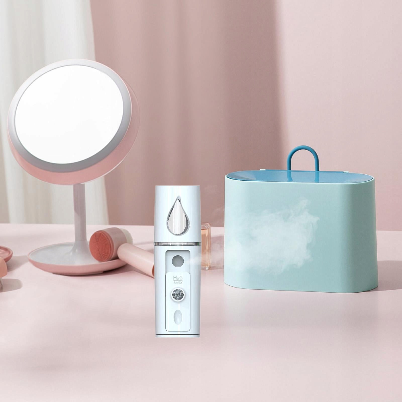 Nano Facial Mister USB Rechargeable Multiuse Face Moisturizing Nano White
