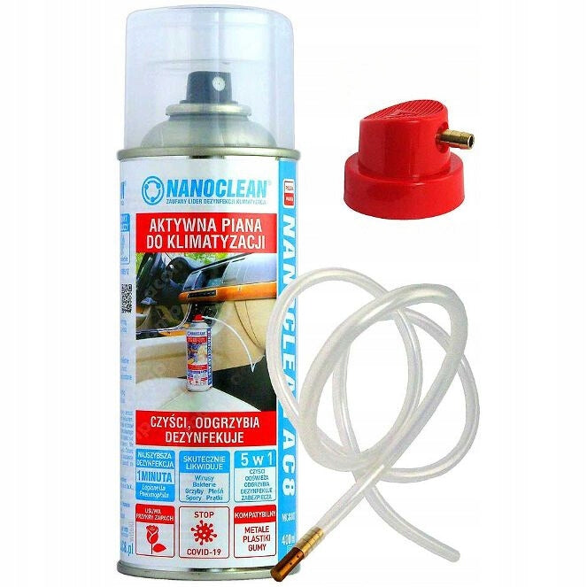 Nanoclean AC8 AUTO air conditioning moulding and cleaning, PZH Certificate, EN