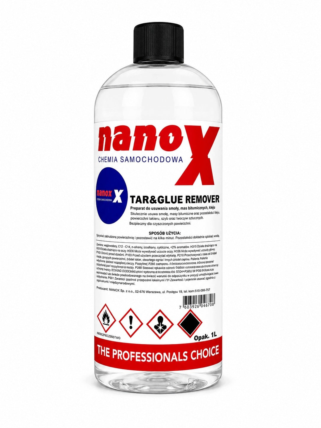 Nanox Tar&Glue Remover 1L Resin and Asphalt Remover