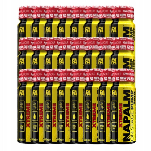 Napalm Xtreme On Stage Pump Shot Pre-Workout Conditioner 24pcs Arginine FA Expiration date at least six months from the date of purchase
