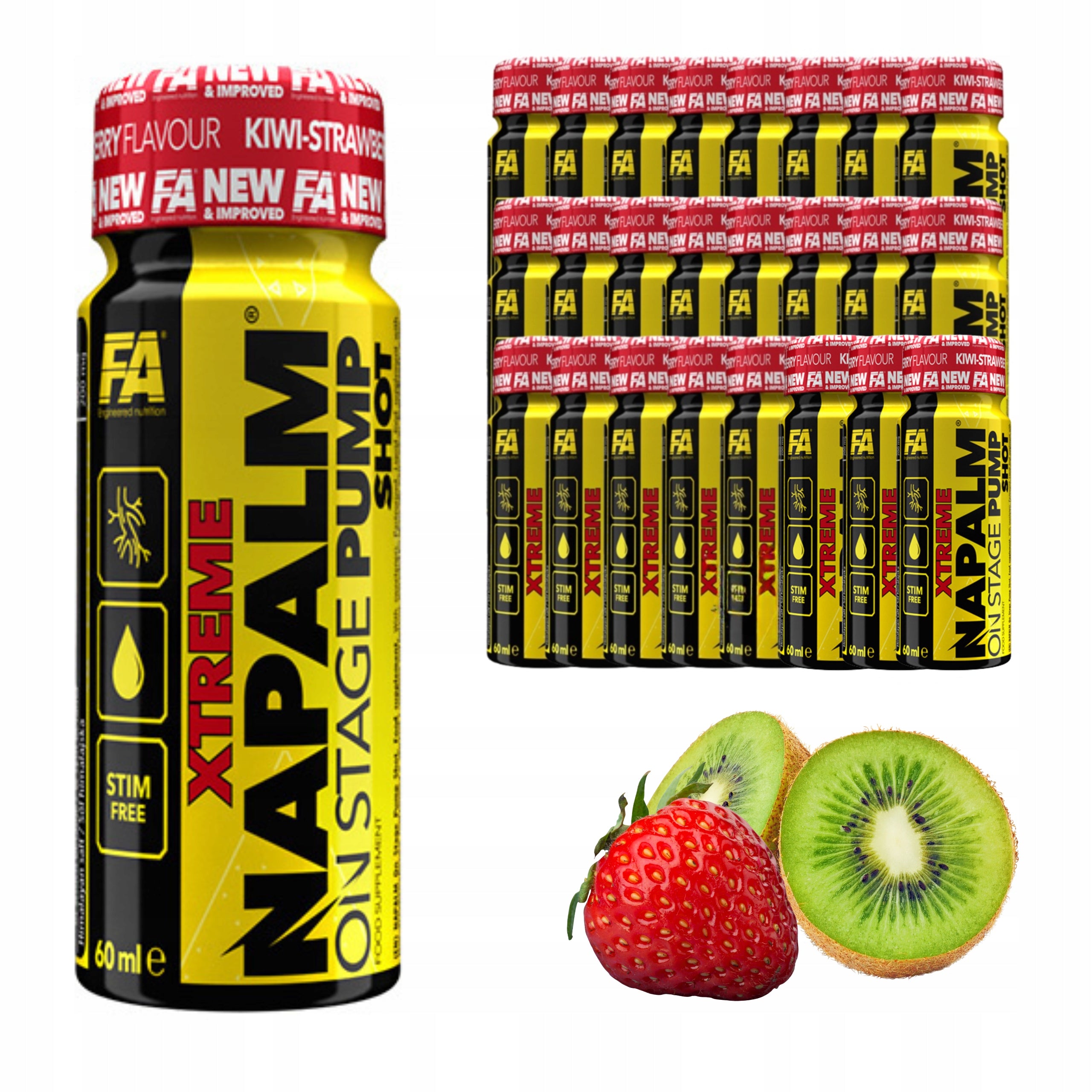 Napalm Xtreme On Stage Pump Shot Pre-Workout Conditioner 24pcs Arginine FA