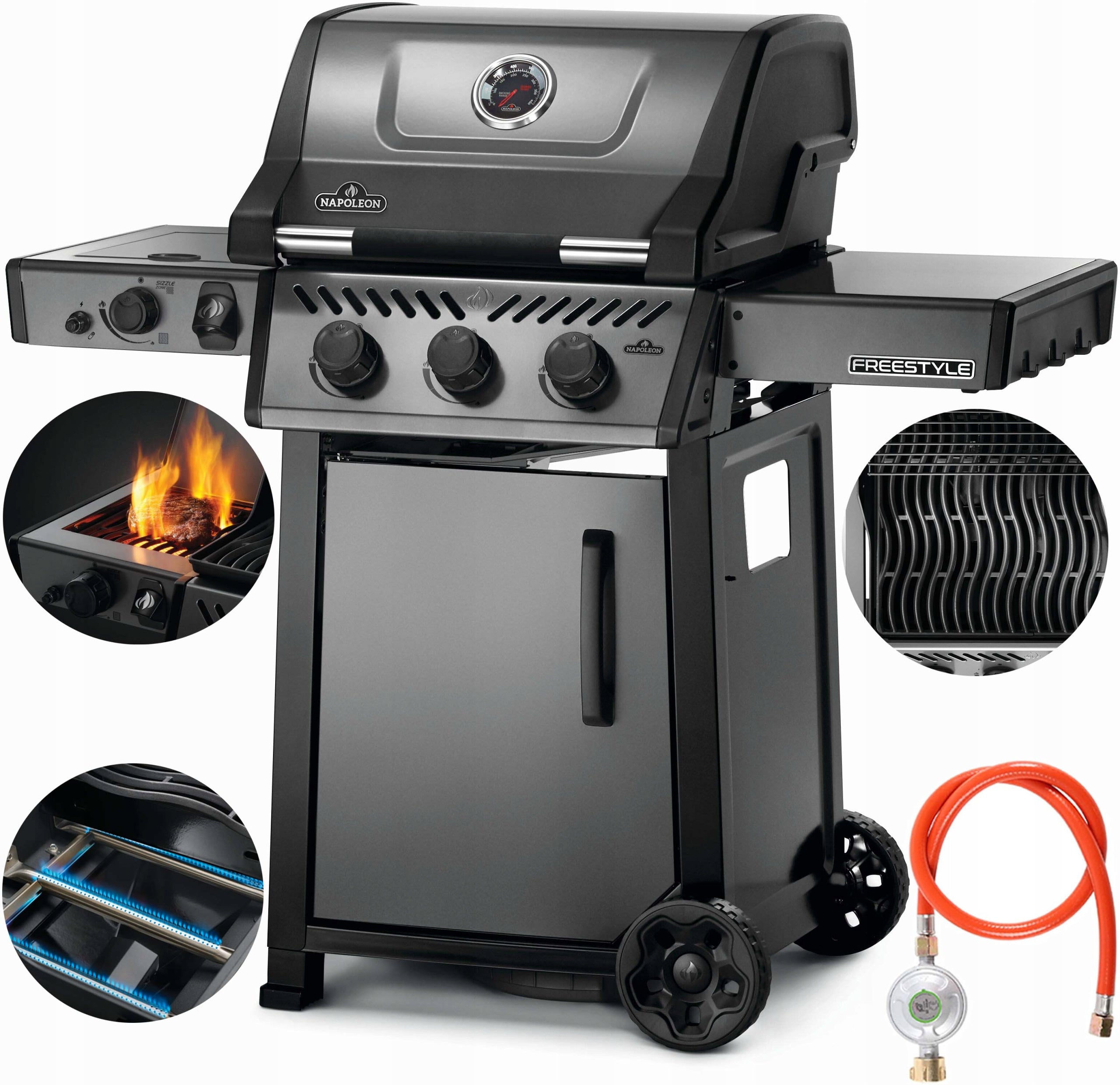 Napoleon Freestyle 365 Gas Grill with Sizzle zone burner for steaks