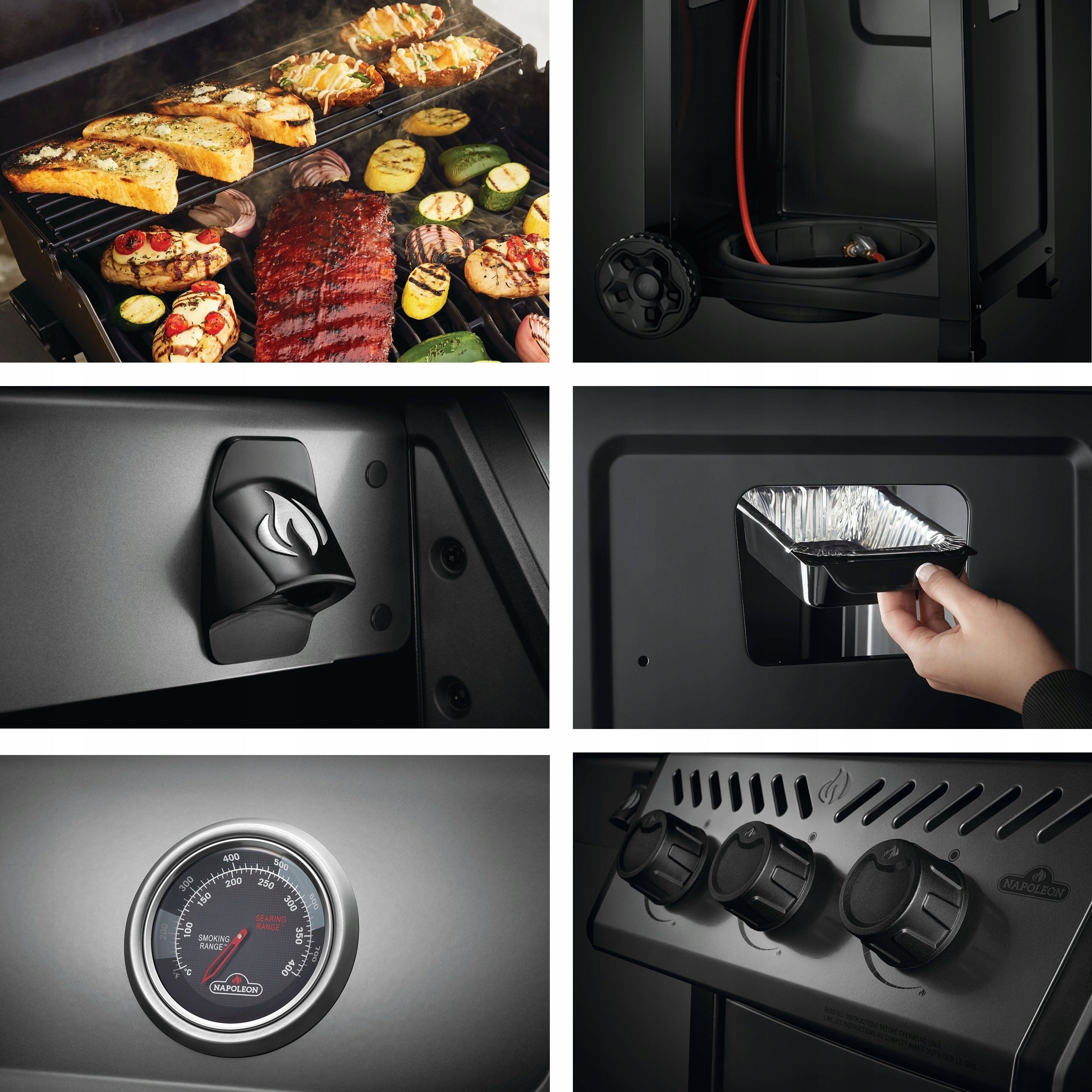 Napoleon Freestyle 425 Gas Grill with Steak Burner SizzleZone Power 16.6 kW