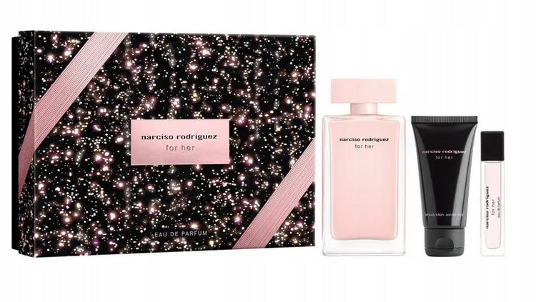 Narciso Rodriguez For Her EDP 100ml + EDP 10ml + Balsam 50ml Set Packaging status original