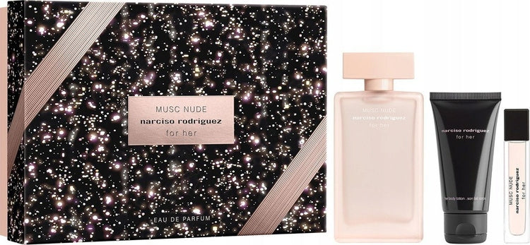 Narciso Rodriguez Musc Nude For Her EDP 100ml + EDP 10ml + Balsam 50ml Packaging status original